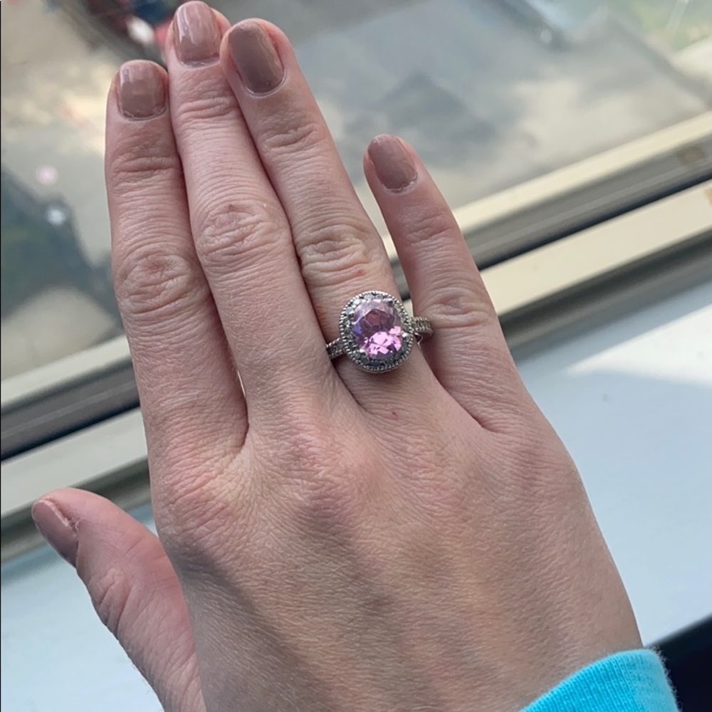 Pink gemstone ring